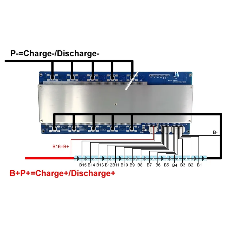 16S 100A BMS for 48V Li-ion/LiFePO4 Battery Packs, Solar Energy Storage, E-Bike, Golf Cart, DIY Power Systems
