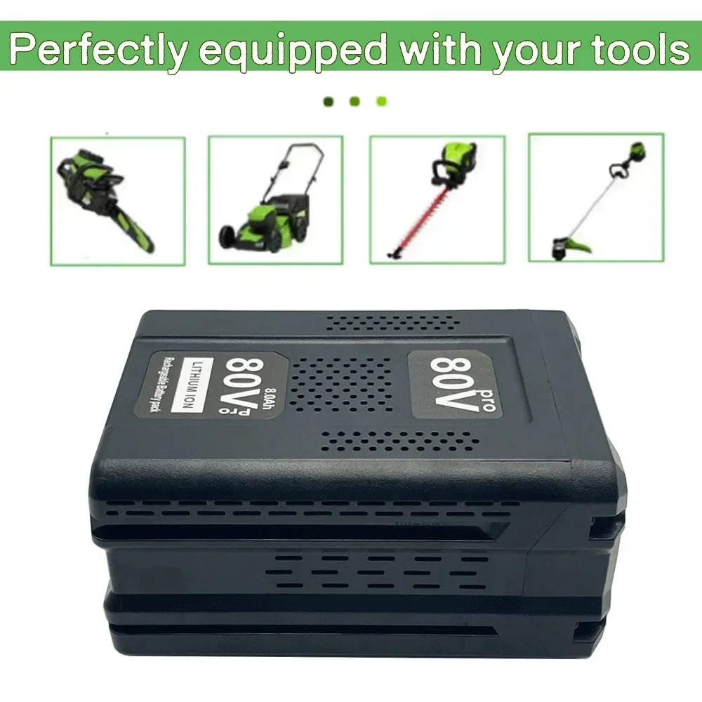 80V 6000mAh Strong power Replacement Lithium-Ion Battery for Greenworks Max Battery GBA80200 GBA80250 GBA80400 GBA80500