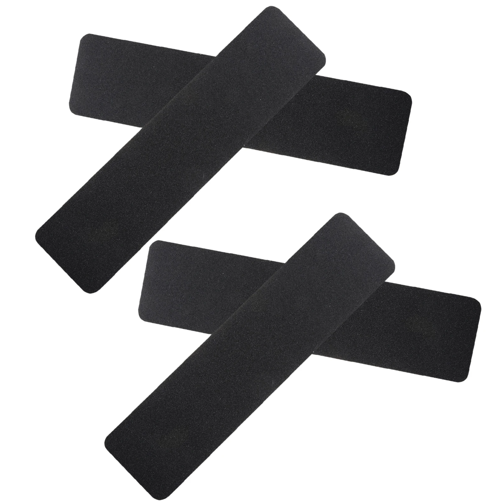 

4Pcs Black Anti Skid Strips Stairway Safety Tape Non Slip Grip for Indoor Outdoor Floors Showers Decks Ladders Pre Cut Adhesive