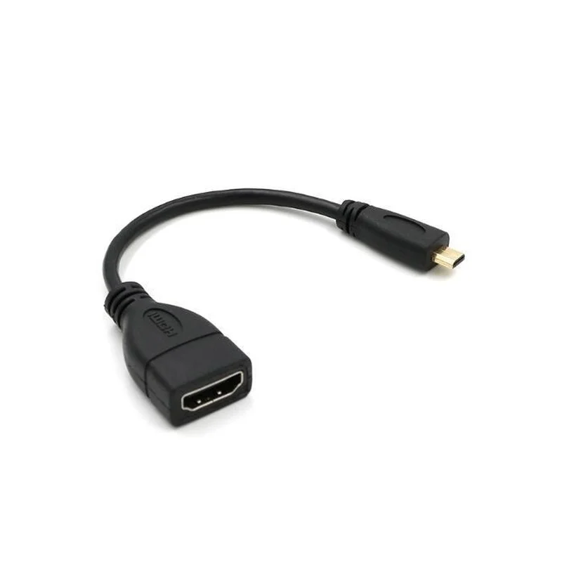 Up Down Right Left Angled Micro HDMI To HDMI Male To Female Adapter Connector 10cm for HDTV Type D