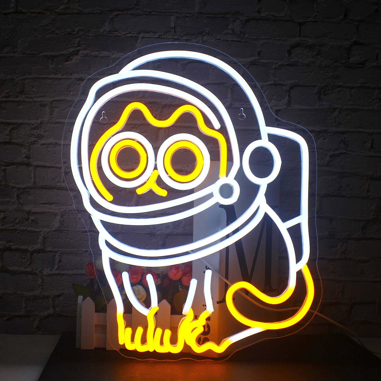 

Astronaut Cat Neon Sigh LED Lights For Wall Decor Glowing Signs For Bedroom Home Beer Bar Club Shop Kid's Room Decor Cute Lamp