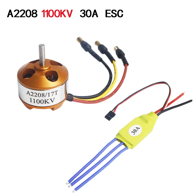 XXD A2212 A2208 930KV 1000KV 1400KV 2200KV 2700KV Bezszczotkowy silnik z bezszczotkowym regulatorem prędkości silnika ESC 30A do drona RC FPV — zdjęcie 6
