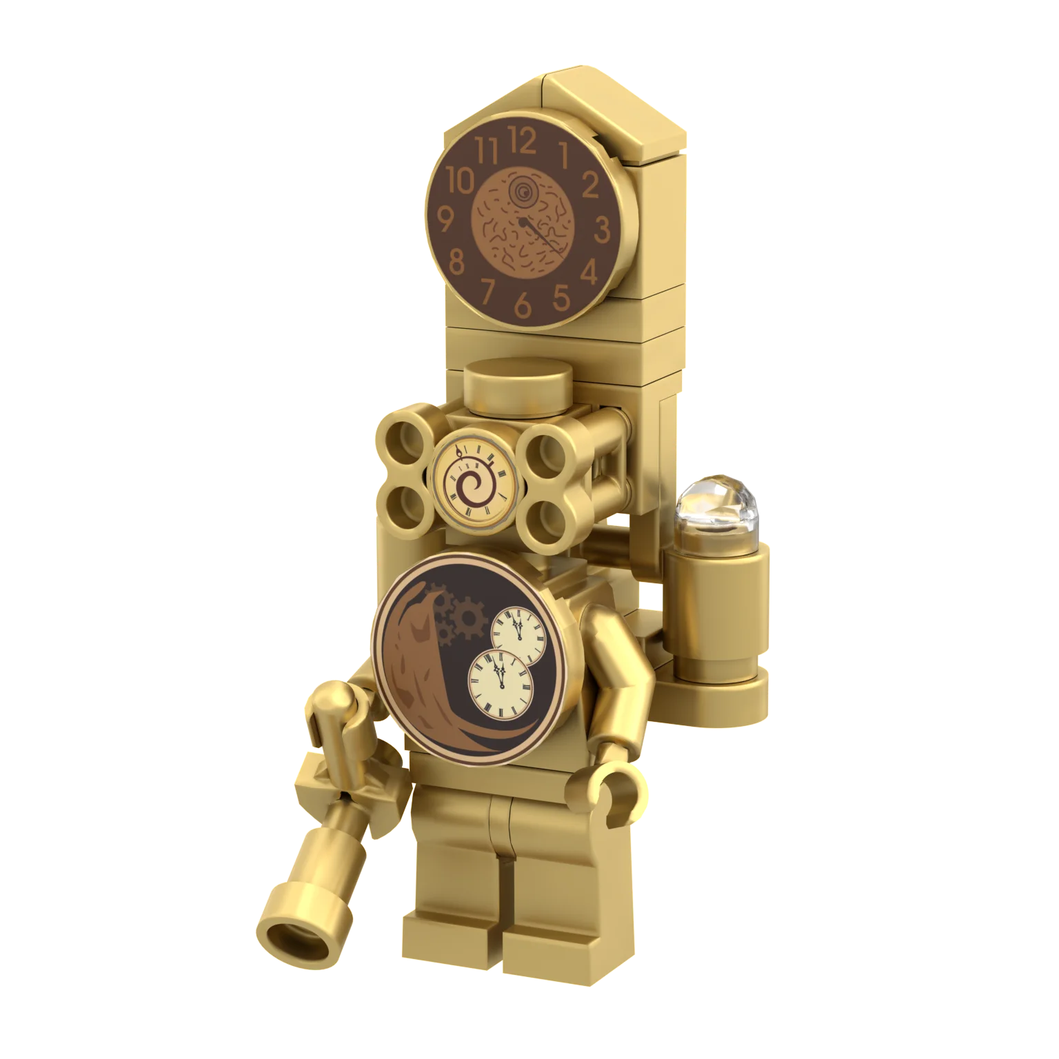 Liquidación Estatuillas de personajes de hombre de baño, mini reloj de hombre, robot de reloj, regalos perfectos para Navidad, Halloween y cumpleaños