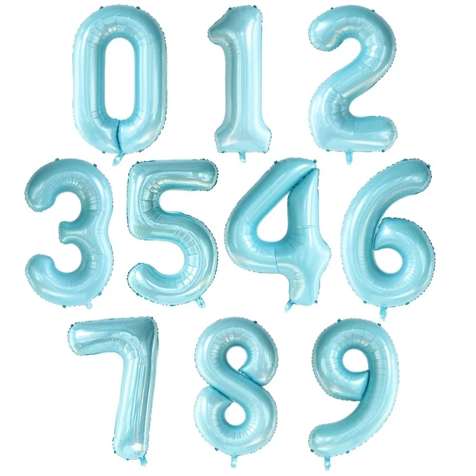 

1pc Large Number Foil Balloons 40Inch Pink Blue Digital Figure Air Globos Baby Shower Happy Birthday Party Decorations Supplies