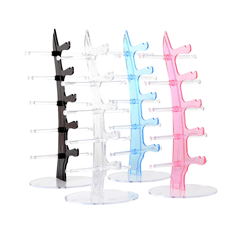 Acryl Brillen halter 5-stufige optische Brille Organizer Stand Boot Bogen Design Brillen halter Display Ski brille Lager regal