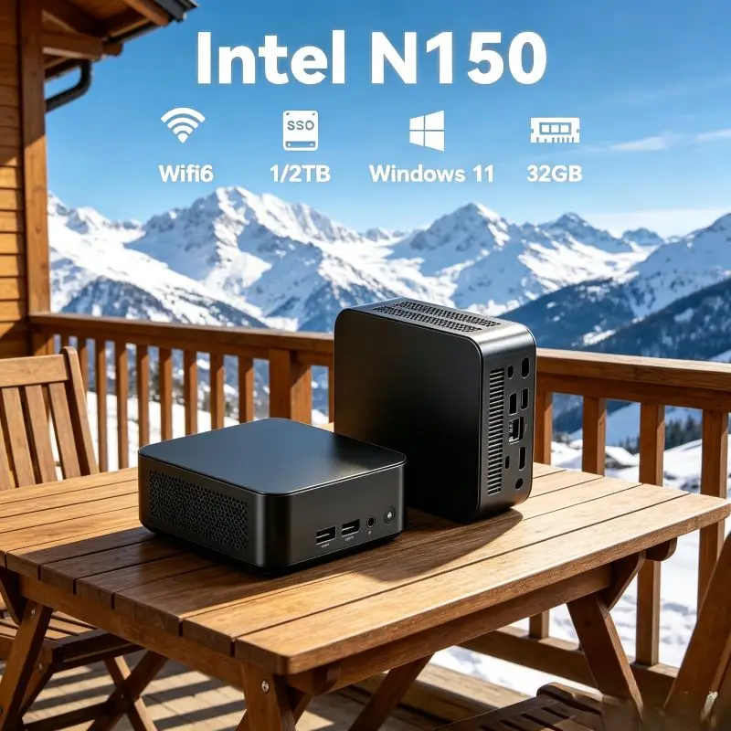 

Low-consumption Intel Core N150 Mini PC with Win11, Pocket Desktop, 32GB RAM, 1TB/2TB SSD, WiFi6 BT5.2 and Lifelike Immersive 4K