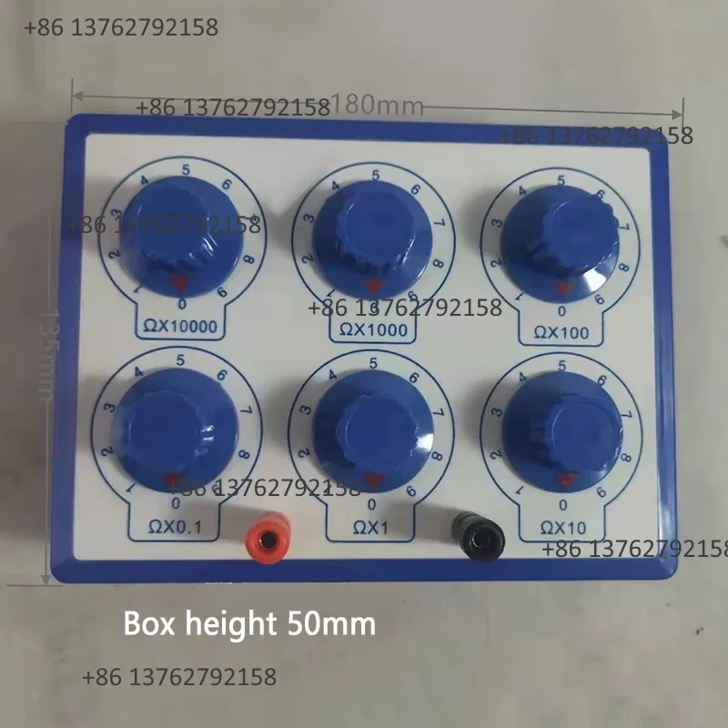 Six-Dial Resistance Box 99999.9Ω Precision Variable Resistor Box Physics Electrical Experiment Teaching Equipment Replacement