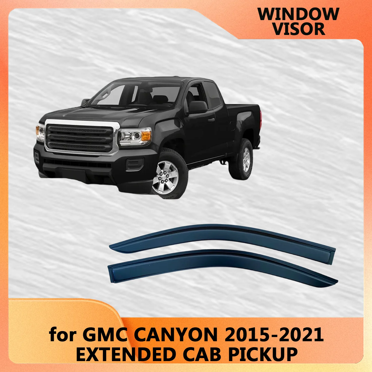 

Ветровики для GMC CANYON 2015-2021 (удлиненная кабина пикапа), защита от дождя, ветра и солнца
