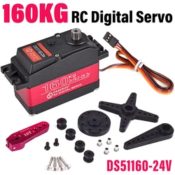 9IMOD RC dijital Servo DS51160/RDS51160 160KG 24V standart Servo 180 ° /270 ° FPV Drone araba robotu için yüksek tork Servo