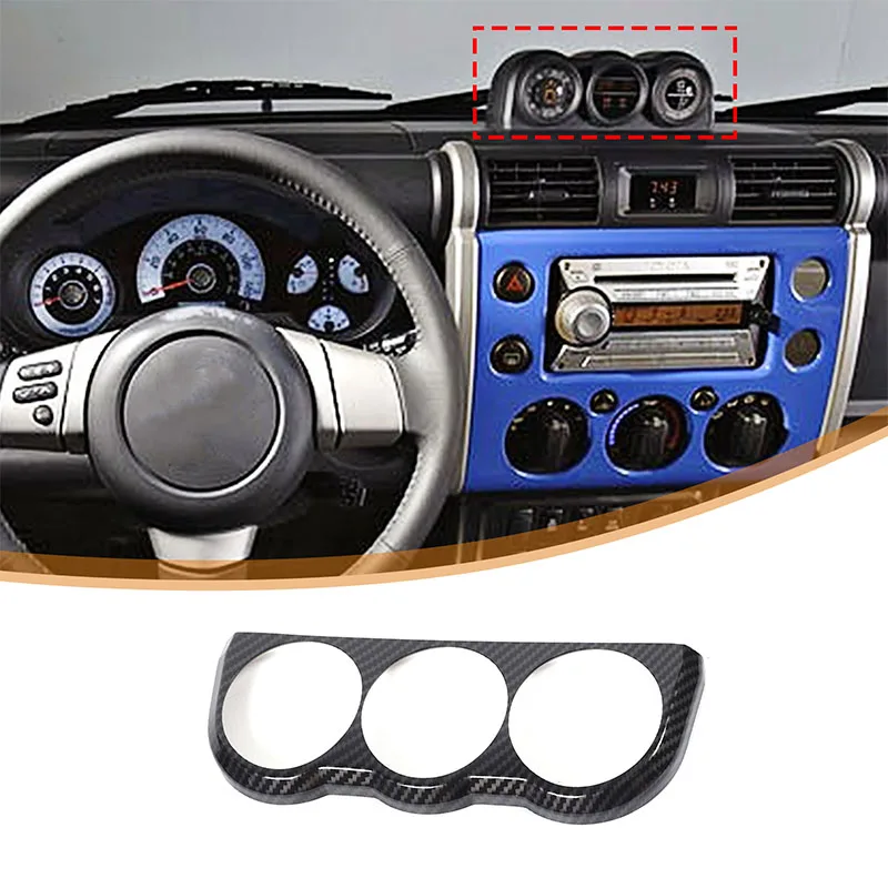 Triple Gauge Frame Trim Sticker Dashboard Triple Gauge Bezel Interior Car Accessories For Toyota FJ Cruiser GSJ15 2007-2021