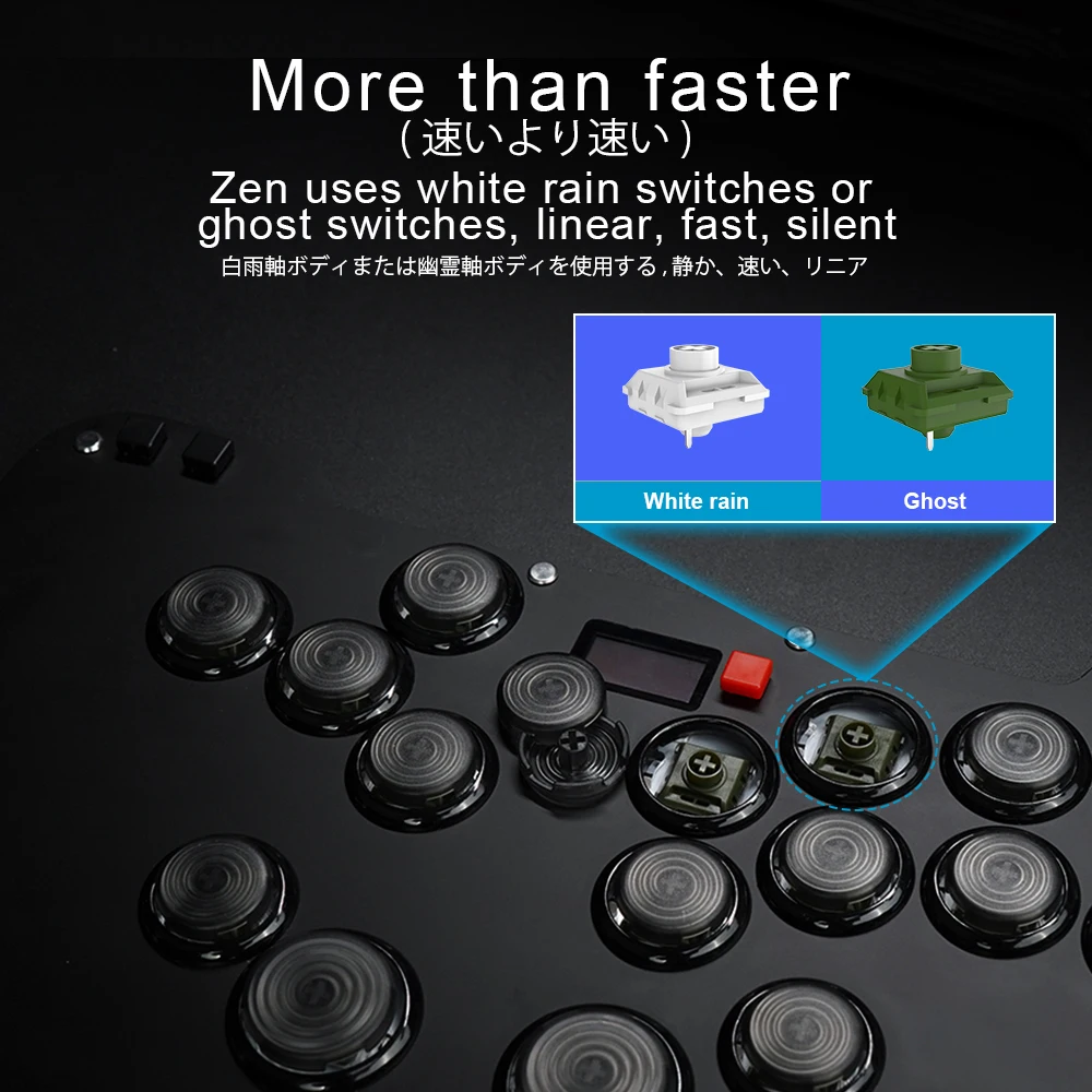 Duelpad Zen16  Ergonomic Leverless Controller Based On GP2040-CE Ergo-split All-button/Stickless/Arcade Controller For PC/NS/PS4