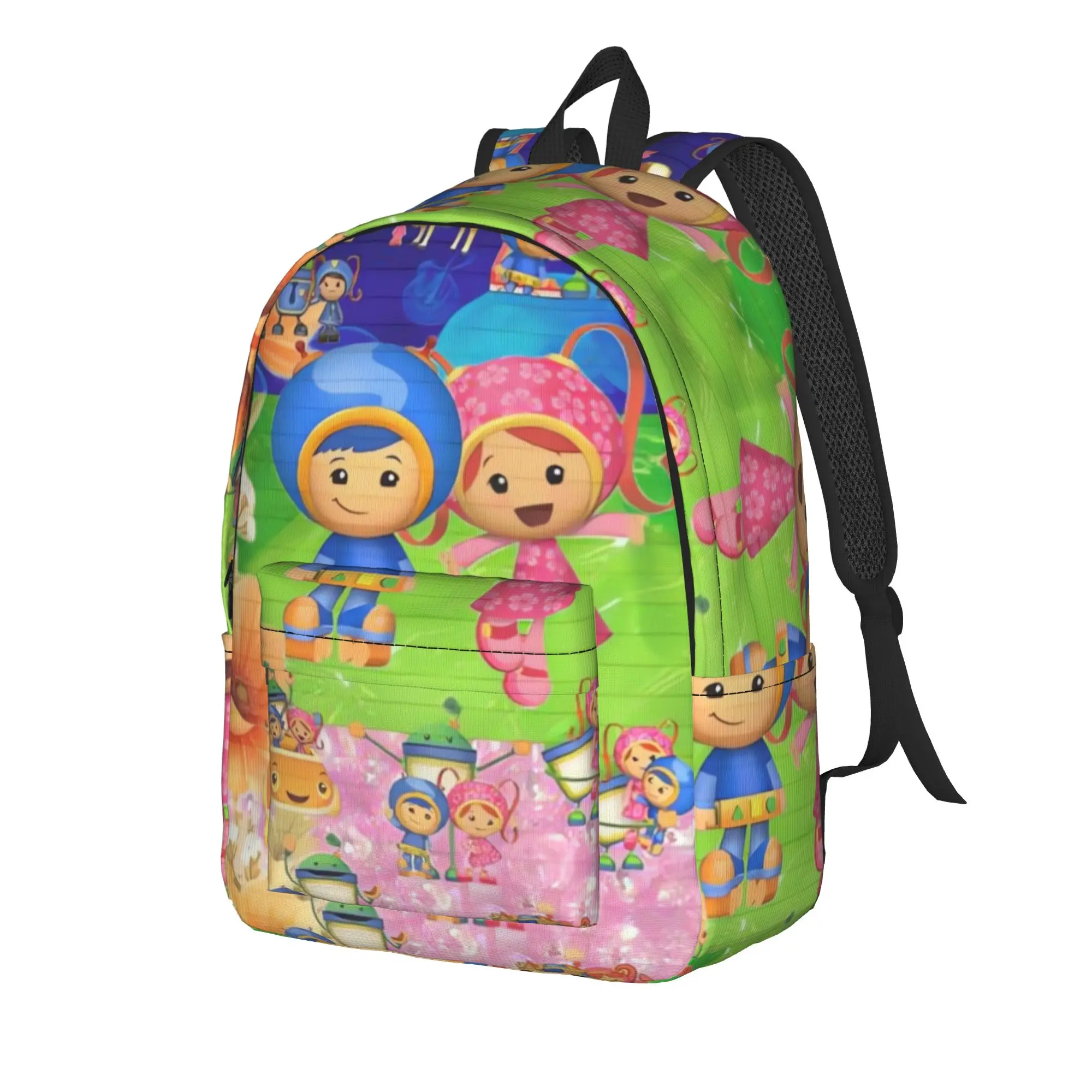 Cartoon Floral Team Umizoomi Backpack  Trekking Backpacks Boy Casual School Bags Custom Print Rucksack