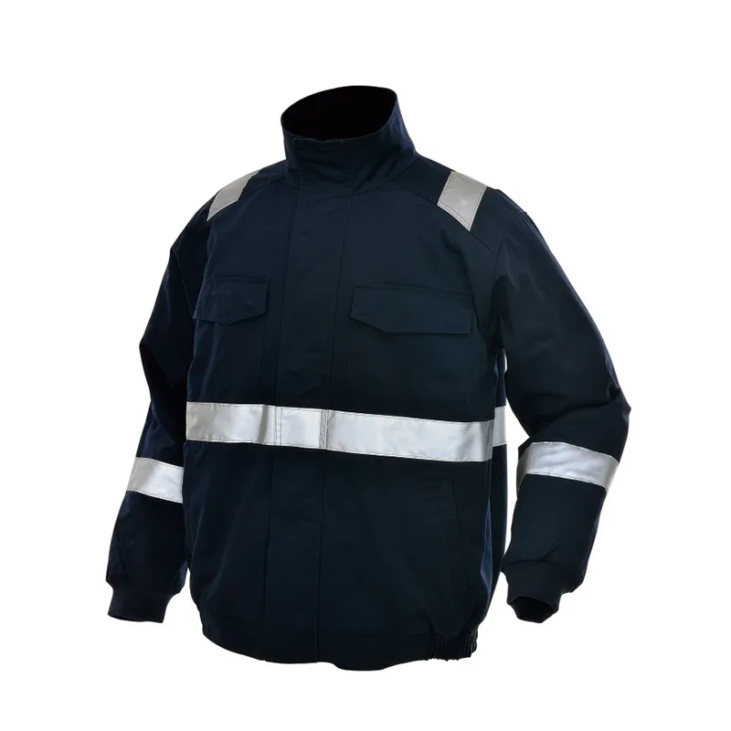 Winter Thickened Reflective Coat Security Protection Safety Workwear Jacket Hi Vis Windproof Jacket With Multi-pockets