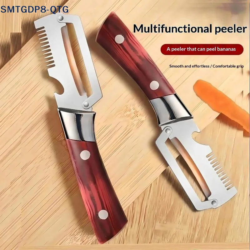 NEW Hot Hot！3-in-1 Serrated Peeling Knife Premium Vegetable Peeler With Handle And Bottle Opener Kitchen Tool