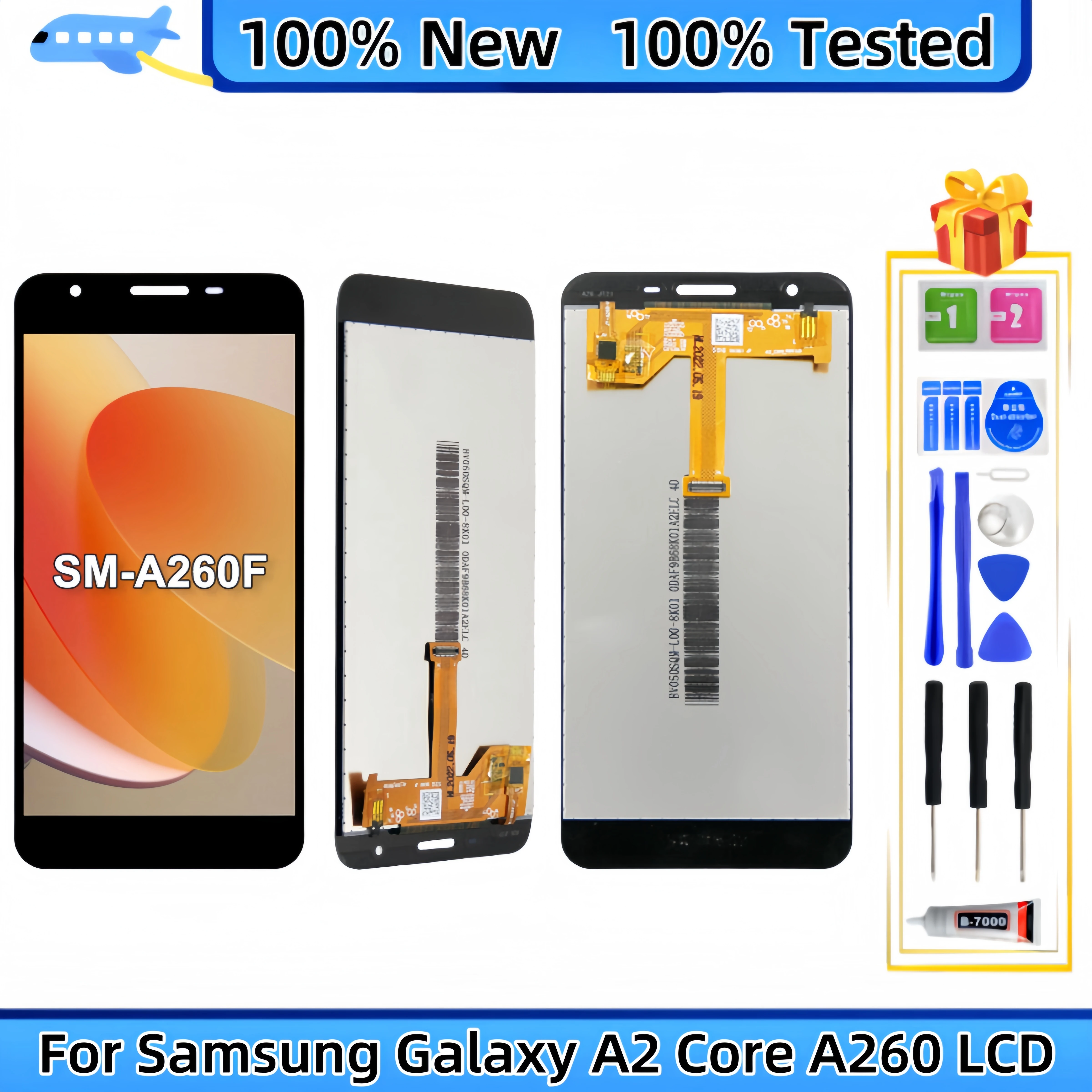 

LCD Display Touch Screen Digitizer Assembly Replacement, for Samsung Galaxy A2 Core, A260, SM-A260F, SM-A260G