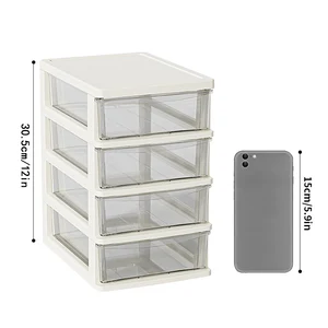 1pc storage box, transparent space economy drawer organizer (2/3/4 layers) office type, home, dormitory, makeup, pens, jewelry, stationary 6 Main Sales Child Organizer - №5
