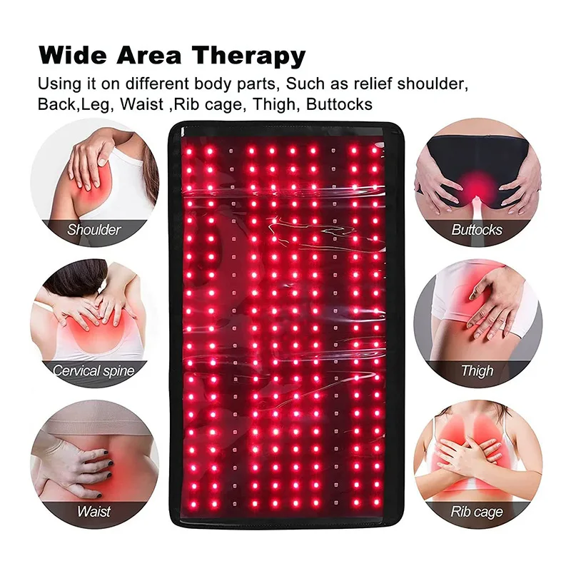 210pcs Led Red Light Therapeutic Pad Slimming Large Belt Wrap Up Body Pad Wearable for Relieving Muscle Pain and Weight Loss