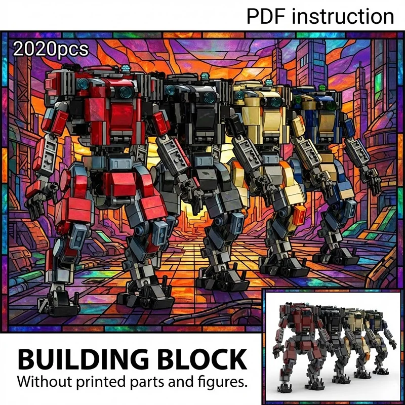 Game DIY Bricks Set Creative Warrior Robot Action Figure Team Construction Toy Boy Verjaardagscadeau voor 247208 moc