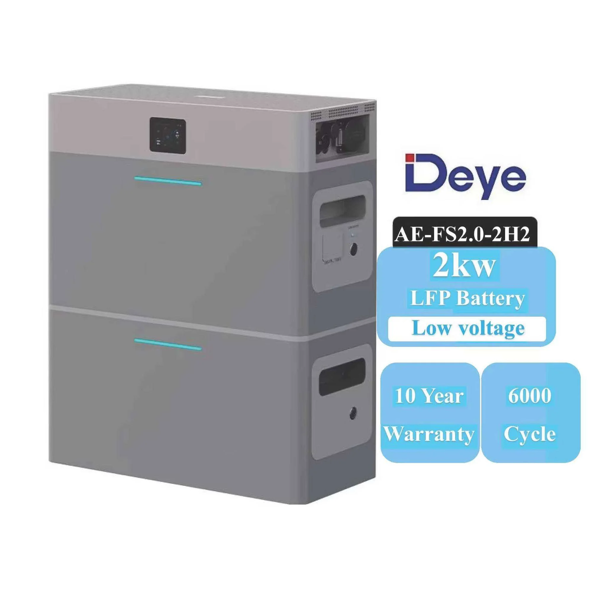 

New rrived B tter Deye ESS System E-FS2.0-2H2 Lifepo4 B ttery LFP Gr de Cells Lithium Iron Sol r B ttery Support UPS Lo d