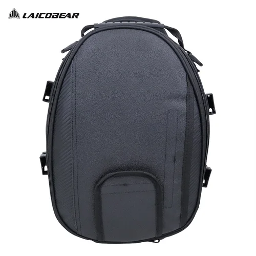 Imagen 2 del producto Bolsa trasera para motocicleta, bolsa negra impermeable para viaje, equipaje para conductor, bolsa de asiento trasero, bolsa de sillín de gran capacidad