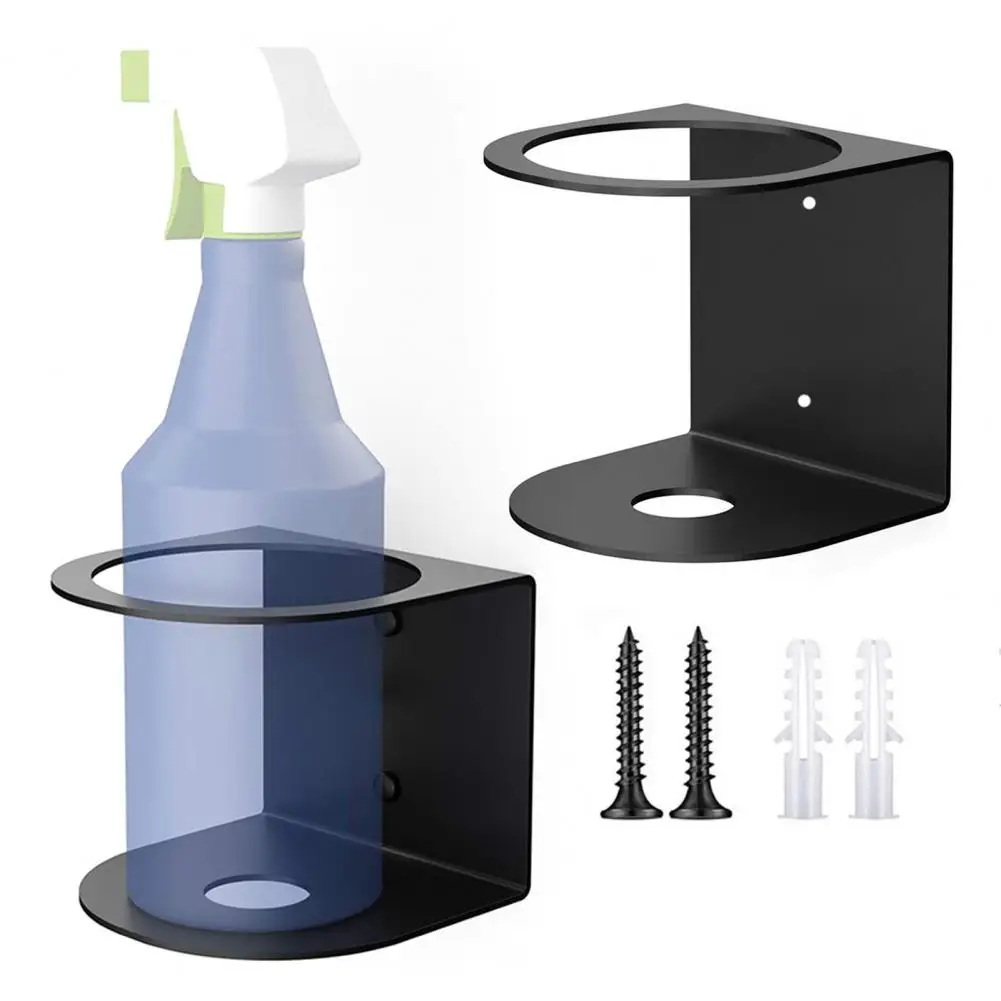 

Spray Bottle Holder Storage Rack Rustproof Strong Load-bearing Easy Install Wall Mount Paint Bottle Organizer