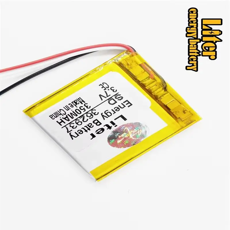 3 line  Polymer lithium ion battery 3.7 V, 362937 350mah can be customized wholesale CE FCC ROHS MSDS quality certification