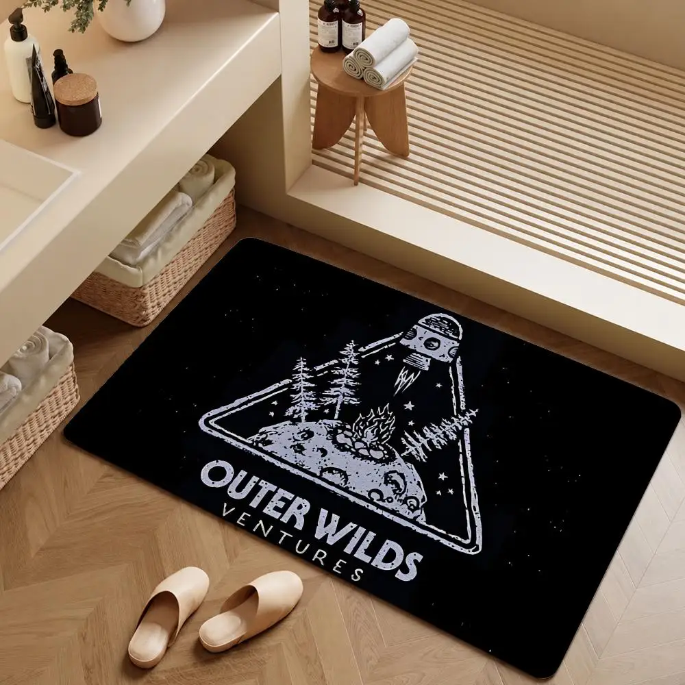 Game Outer Wilds Nomai Quantum Moon Floor Mat Soft Flannel Entrance Doormat Non-Slip Washable Rug For Bedroom Kitchen Home Decor