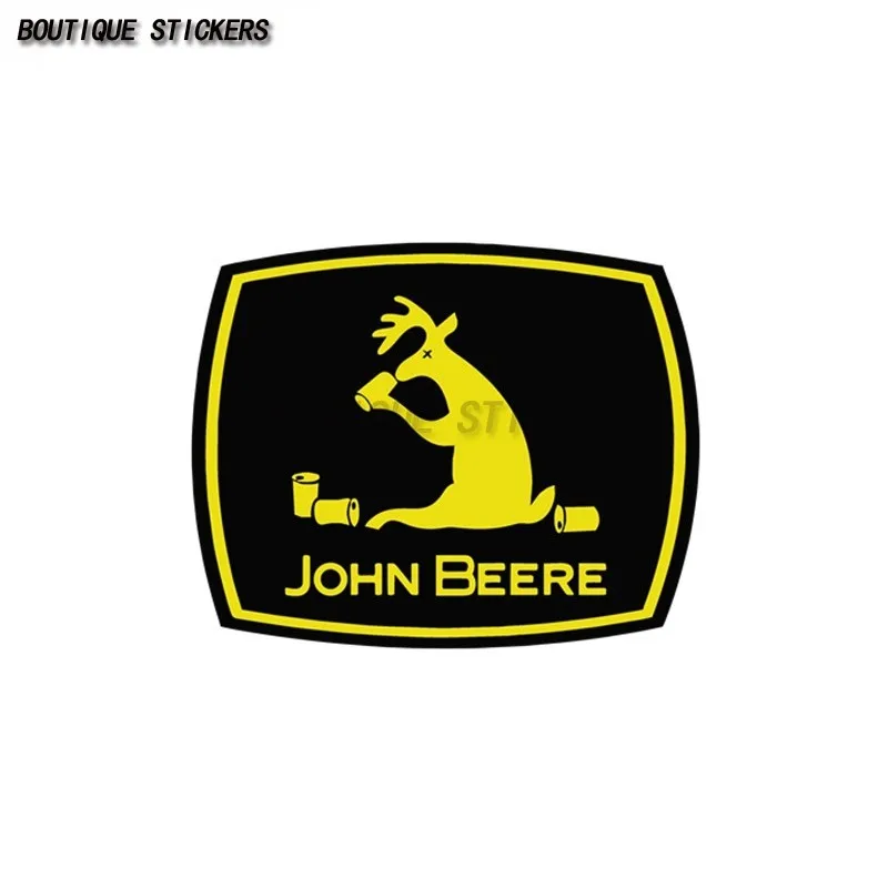 Creative and Fun JOHN BEERE Deer Beer Personalized Car Sticker Waterproof PVC Car Motorcycle RV Wall Sticker