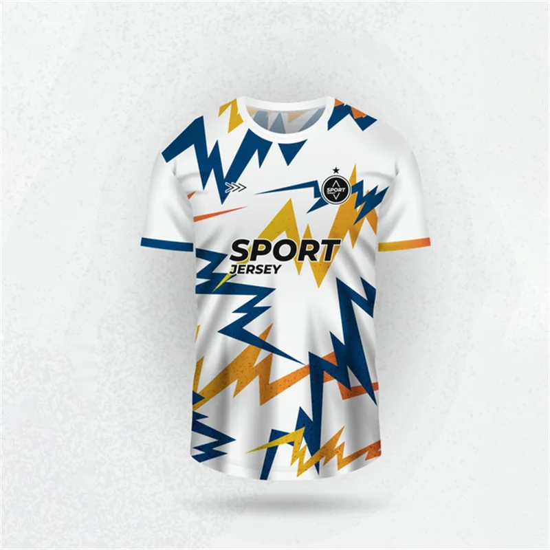 

Latest Fashionable Sports Logo Jersey Football Badminton Short Sleeve Running Unisex T-shirt Breathable Quick Drying O-neck Top