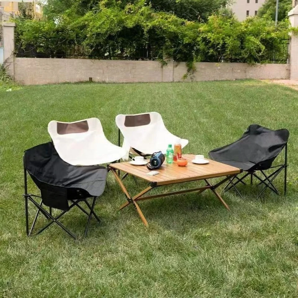 Campingstühle, klappbarer Outdoor-Mondstuhl, tragbarer Reise-Picknickstuhl für Kunststudenten, zum Skizzieren, Malen, Angeln, Wandern – Detail 7