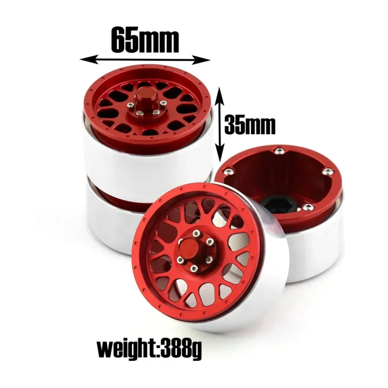 4pcs Aluminum Alloy 2.2 Beadlock Wheel Rims for 1/10 RC Crawler Traxxas TRX4 RC4WD D90 Axial SCX10 90028 90035 90046 90047 D110