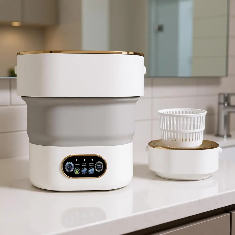 

Мини-стиральная машина 15 л, складная, с 3 режимами стирки для детской одежды, нижнего белья, небольших загрязнений или путешествий