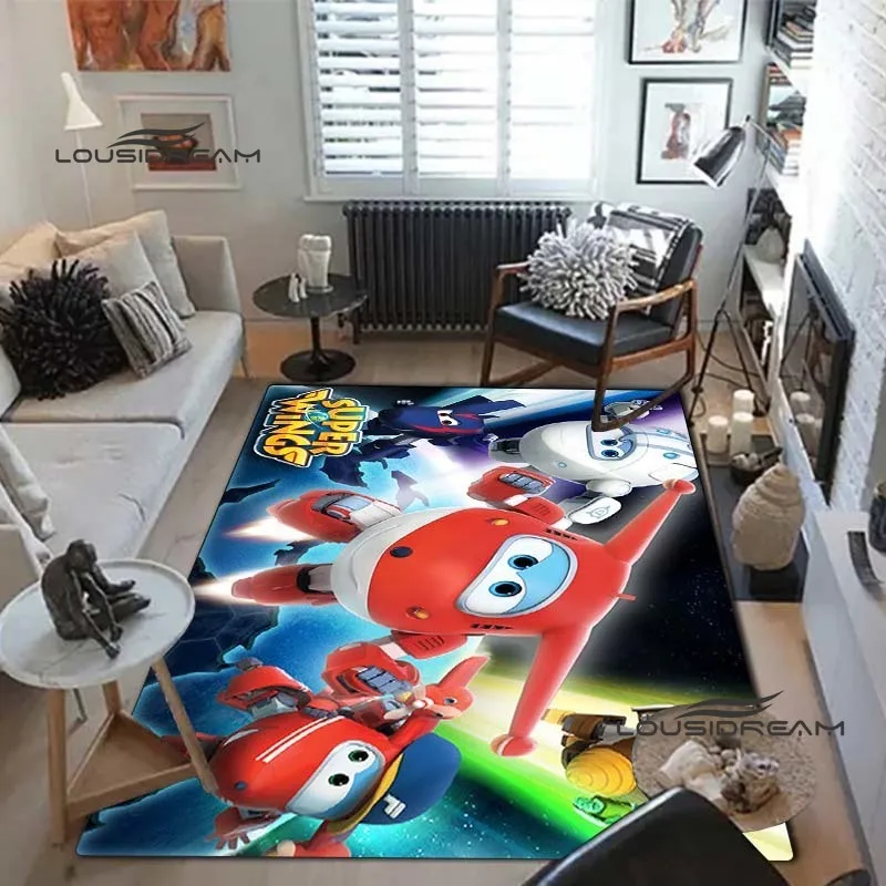 Super Wings Cute child carpet and rugs Cartoon creative rugs Large area soft rugs for living room and bedroom Children room rug