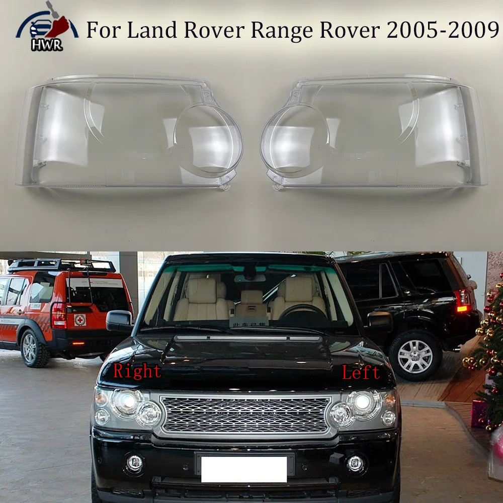 

For Land Rover Range Rover 2005-2009 Headlamp Cover Transparent Headlight Shell Lens Plexiglass Replace Original Lampshade