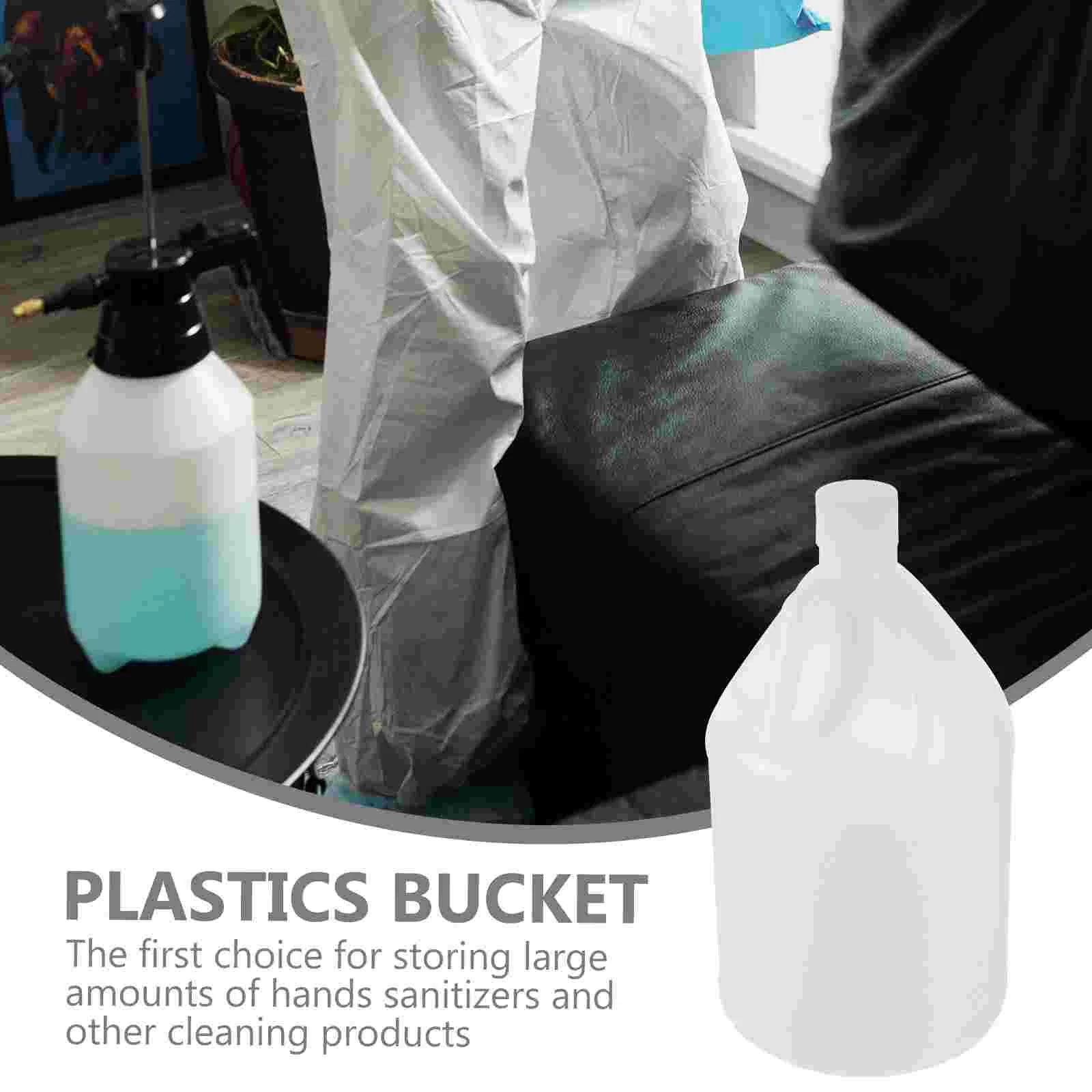 Plastic Barrel Water Jug Liquid Container Large Capacity Kettle Hdpe Bucket With Handle White Gallon Bottle