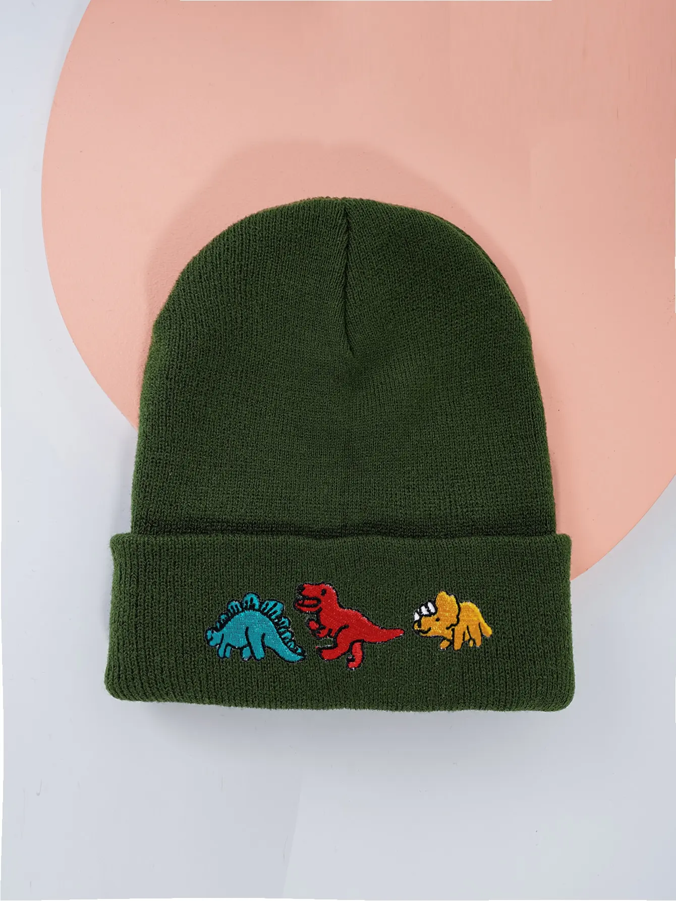 Children\'s dinosaur knitted hat outdoor cold-proof casual versatile winter warm cold hat suitable for daily commuting