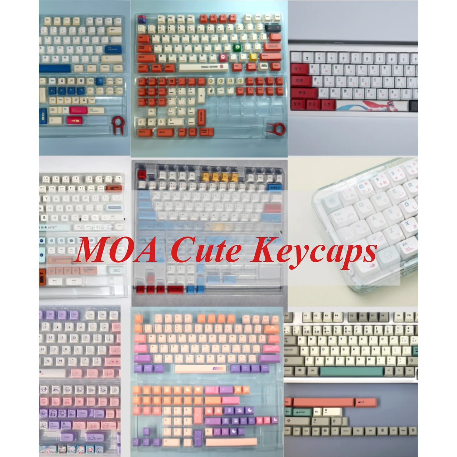 

MOA Keycaps PBT Large Full Set of Cute Female Heat Sublimation for 60/80/87/98/104/108 Mechanical Keyboards