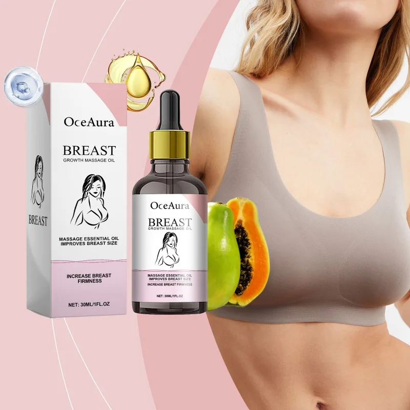 Breast Growth Massage Oil Enlarging Bigger Bust Oil Breast Firming Lifting Essence Breast Nourishing Massage Oil 30ml for Women