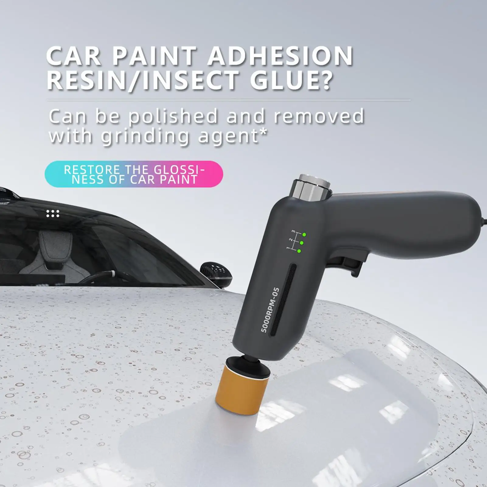 Mini Polerka Samochodowa 12V Wielofunkcyjna Ergonomiczna Maszyna do Woskowania Samochodów Polerka do Usuwania Rys do Woskowania Samochodów do Przyczep Kamperów Ciężarówek