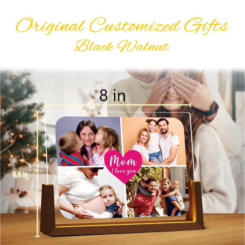 Romantic DIY Picture Wooden Acrylic Frame Valentine's Day Wedding Commemorative Gift Personalized