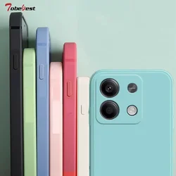 Fashion Square Frame Silicone Phone Case For Xiaomi POCO X6 Pro 5G Matte Soft Back Cover