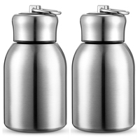 10Oz Mini Stainless Steel Water Bottle Slim Insulated Thermal Water Bottle Small Vacuum Hot Cold Water Bottle Bulk 2 Pcs