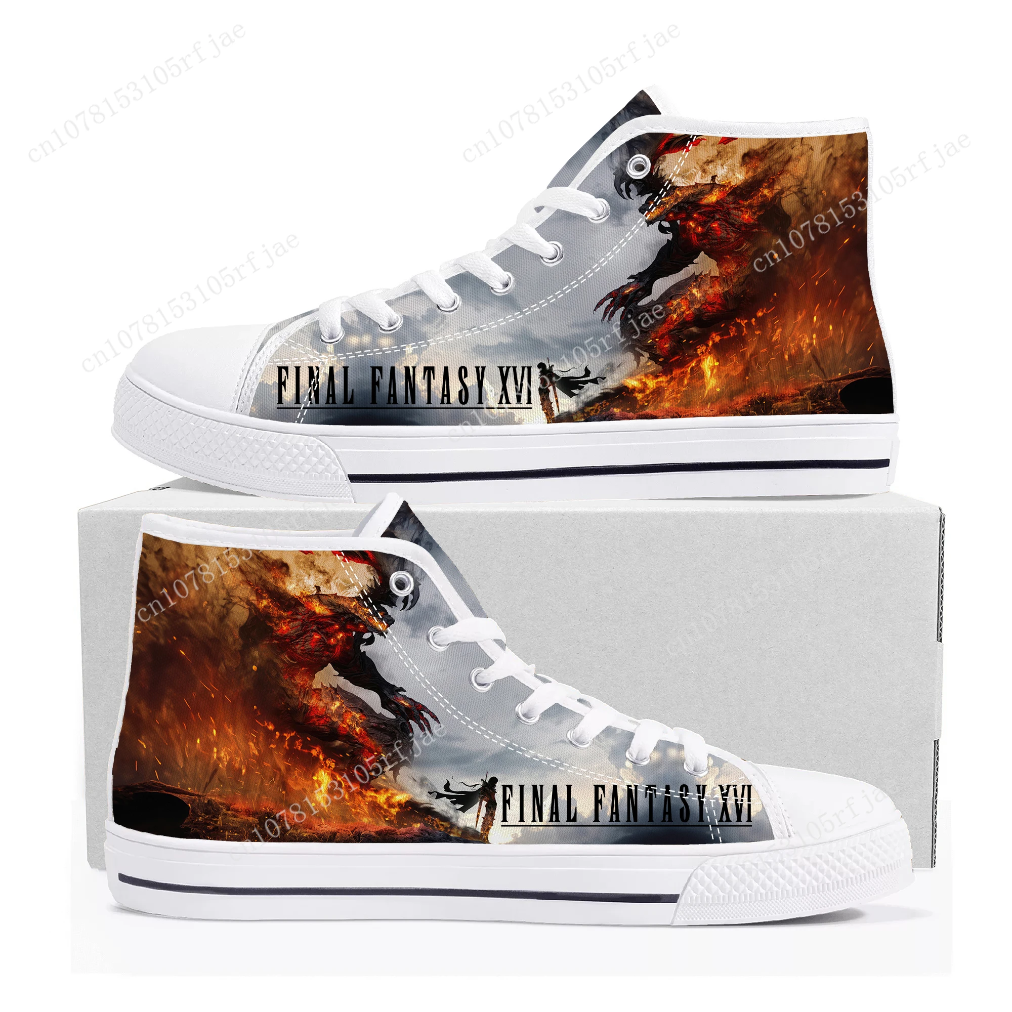 Final Fantasy 16 High Top Sneakers Cartoon Game Men Women Teenager High Quality Canvas Shoes Casual Fashion Tailor Made Sneaker