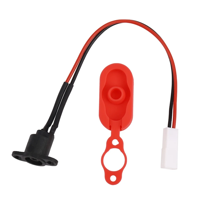 For Xiaomi Mijia M365 Electric Scooter Charging Hole Cover with Charging Cable Charging Port Plastic Waterproof Cover