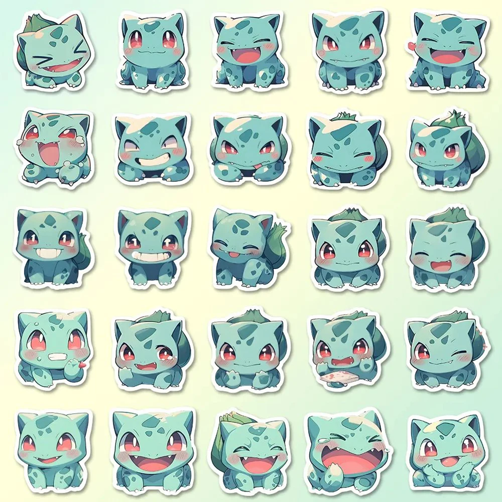 10/20/40/80pcs Cute Pokemon Bulbasaur Anime Stickers Cartoon Decals Laptop Notebook Phone Fridge Bike Graffiti Sticker Kids Toys