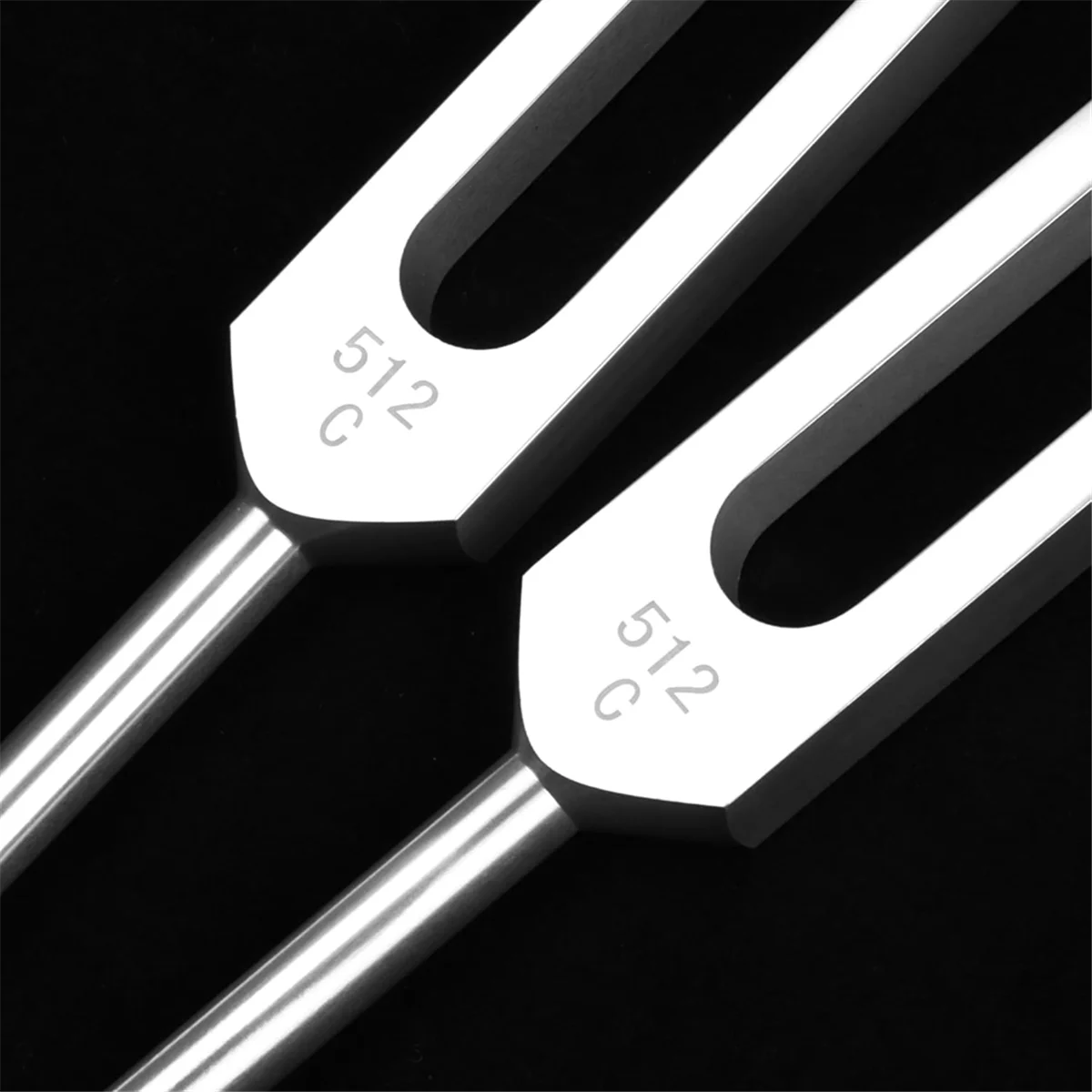 AT53 Juego de diapasones de 2 piezas 512 Hz, diapasones de aleación de aluminio con martillos, para terapia curativa de sonido y yoga