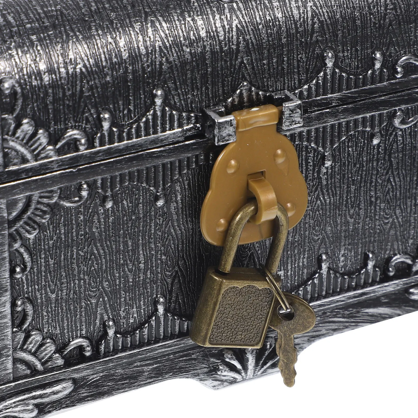 صندوق تخزين بلاستيكي عتيق لصدر الكنز الأحمر المدمج لعملات المجوهرات وحلوى تذكارات هدية علبة عرض حلية