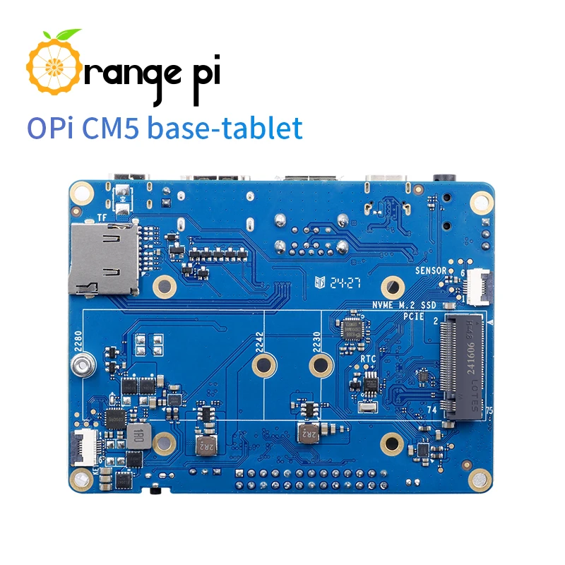 Orange Pi CM5 Tablet Base Board with Onboard WiFi+BT BLE,M.2 M-Key NVME/SATA SSD For For Orange PI Compute Module 5