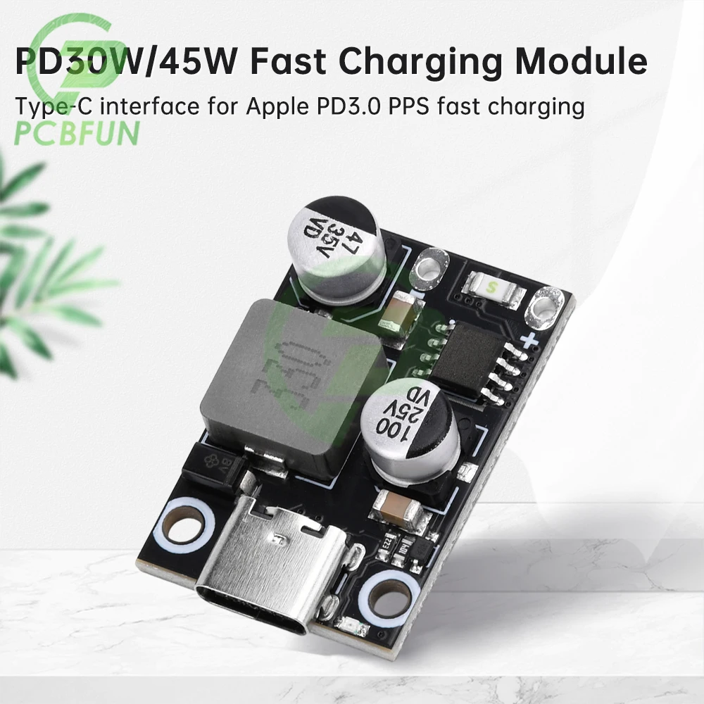 PD30W/45W Fast Charging Module Type-C Interface Apple PD3.0 PPS Fast Charging QC3.0 Huawei SCP Support VOOC