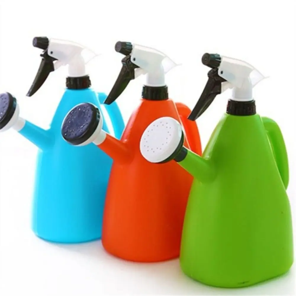 1L Plastic Watering Can Pot Adjustable 2 In 1 Pressure Spray Water Kettle Garden Plants 1L Flower Sprayer Watering Tool